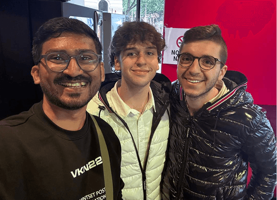 Infynno founder meeting a client in person