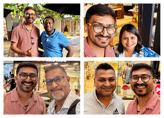 Infynno team sharing moments with clients abroad