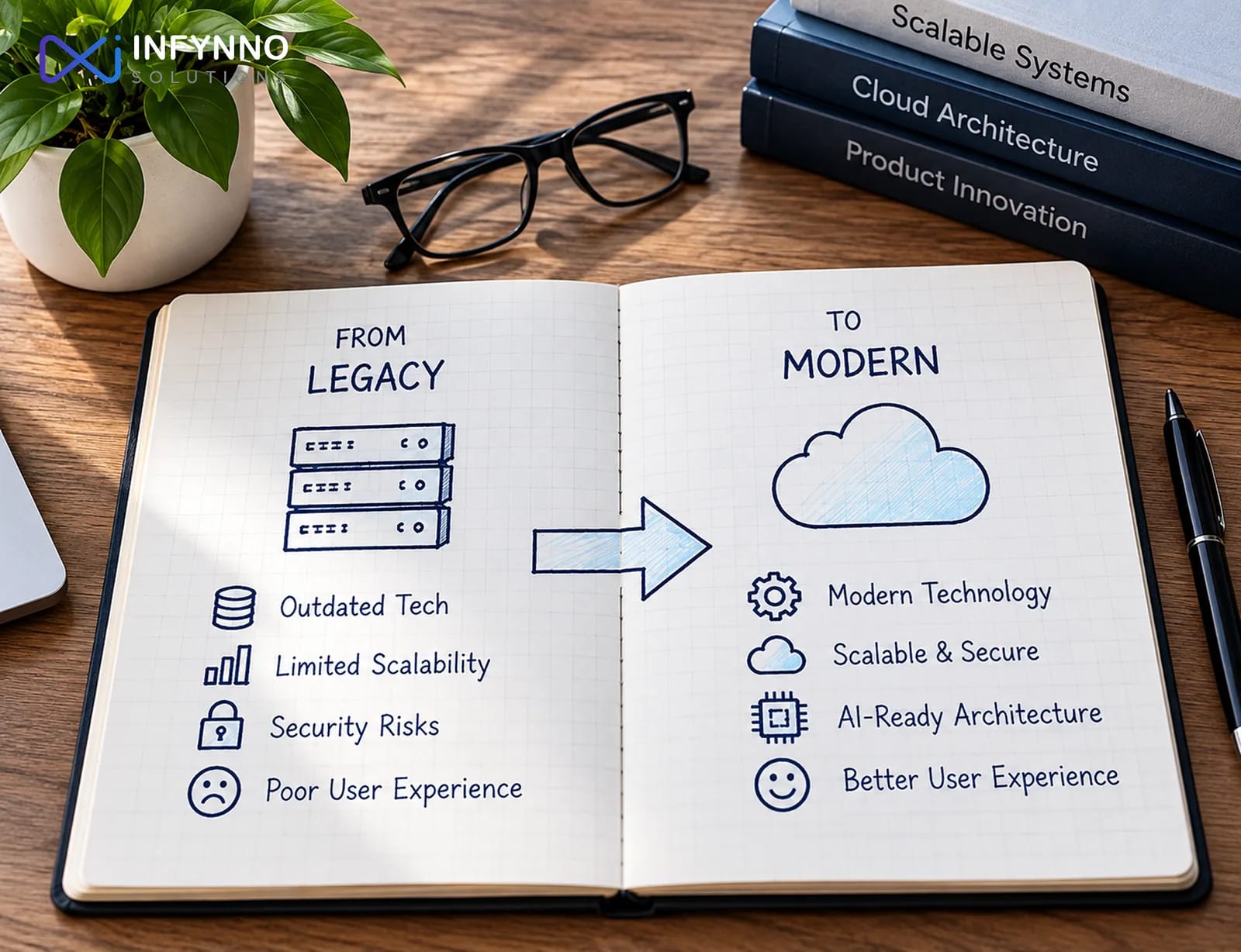 App modernization: a phased migration architecture from PHP and MySQL to a modern cloud stack with CI/CD, with 10x deploy speed