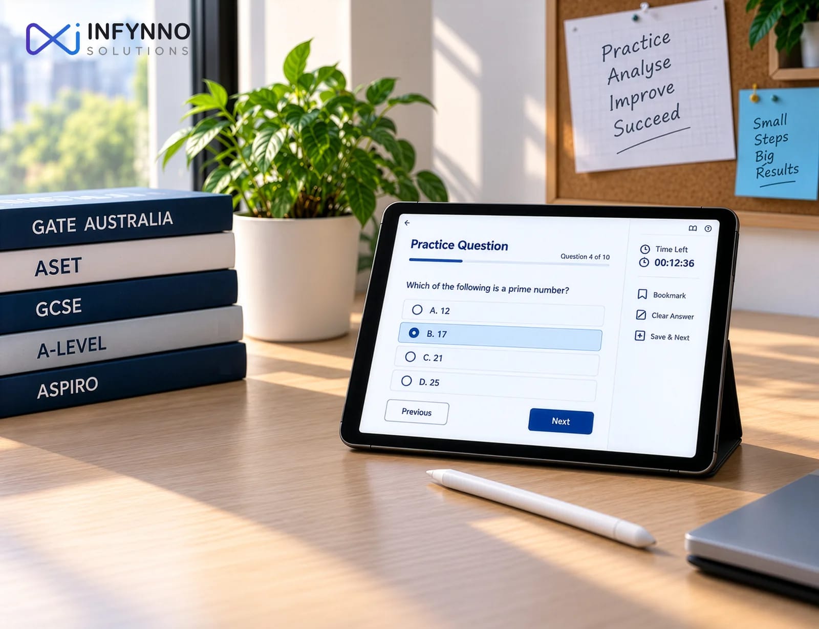 Scholarship exam platform with practice questions, timed tests and exam prep for GATE Australia, ASET, GCSE, A-Level and ASPIRO