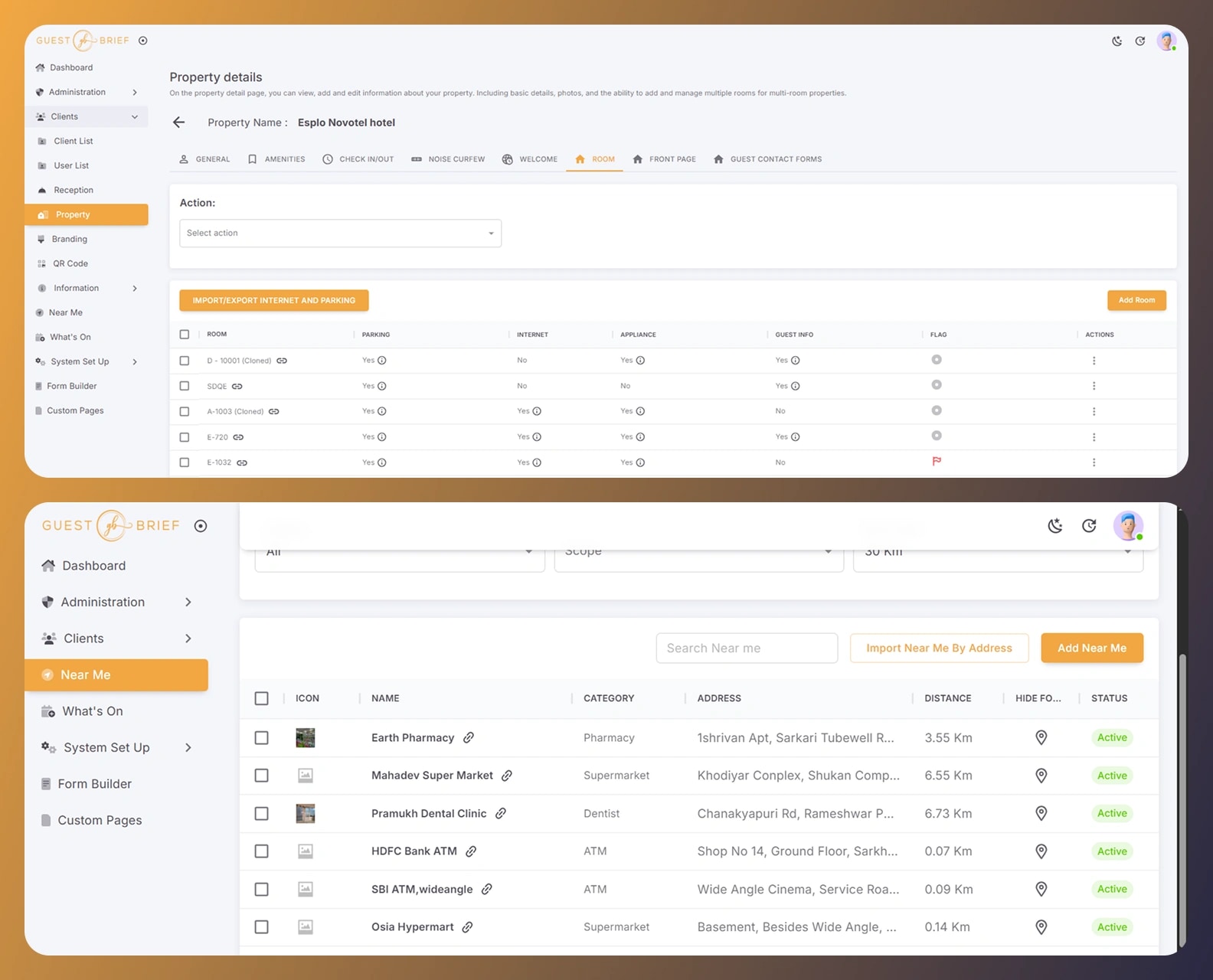 Hotel Management Dashboard