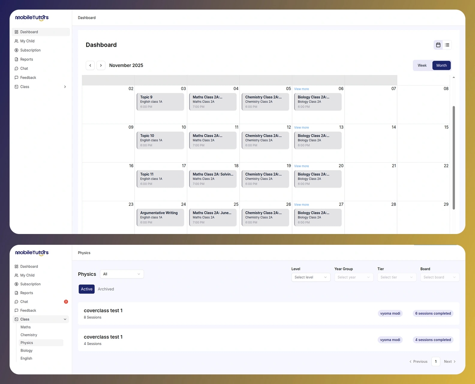 Scheduling & Administration