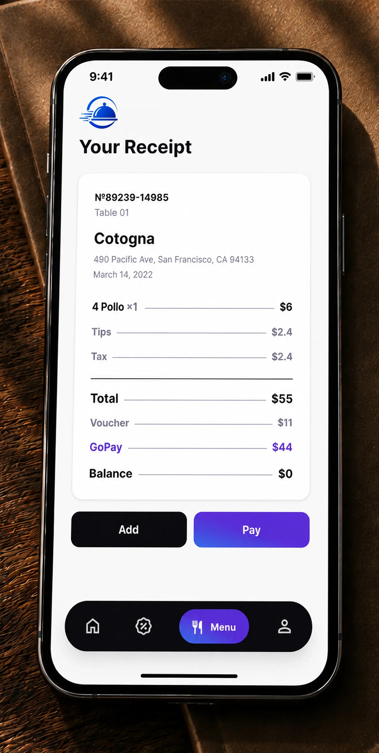 Digital Receipt