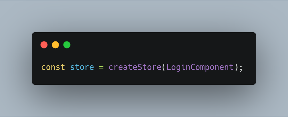 create a store for login app