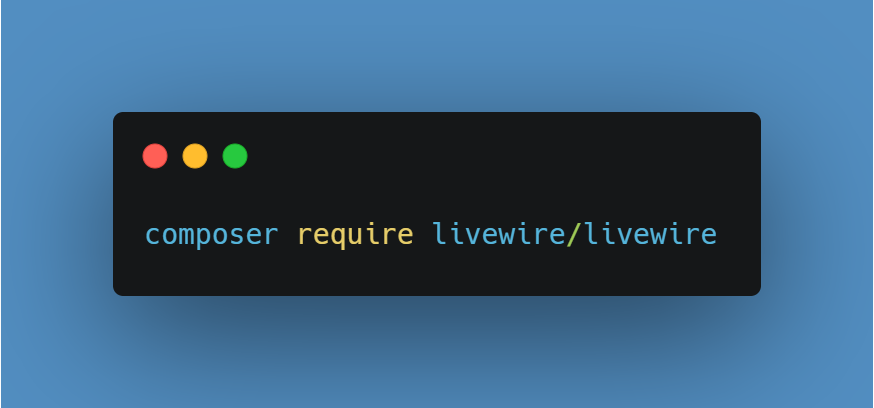 install livewire to our application