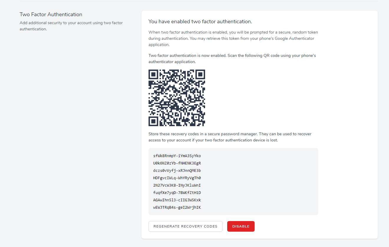 authentication with QR code