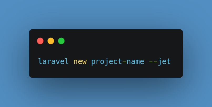 install a new Laravel Jetstream project