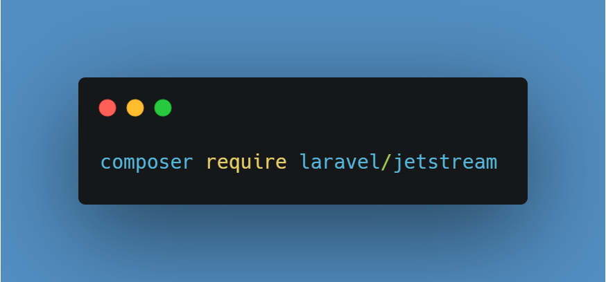 Installing Jetstream with Composer